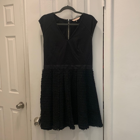 Rebecca Taylor Black Tweed A-Line Dress - Picture 4 of 10